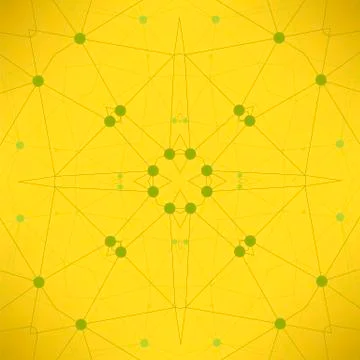 Yellow Particlem Background, Molecule Structure Illustrazione stock