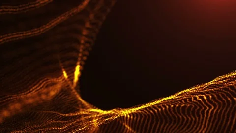 Yellow Particles Background HD 库存影片 98494965