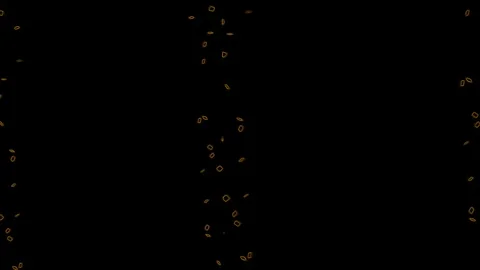 Yellow particles on a black background Stock Footage 125703075