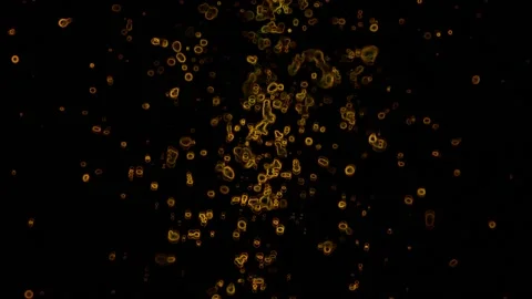 Yellow Particles on a Black Background a Stock Footage 131332975