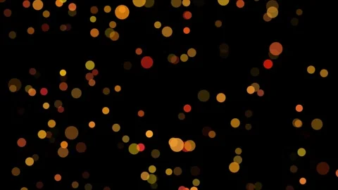Yellow particles on black Video stock 283214628