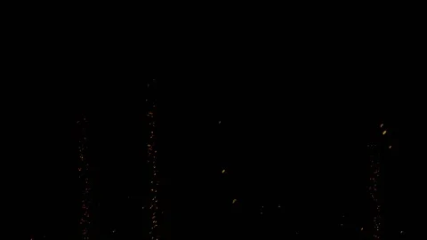 Yellow Particles Bubbles on Black Background 스톡 동영상 131332955