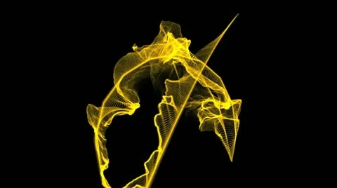 Yellow particles Stock Footage 22220878