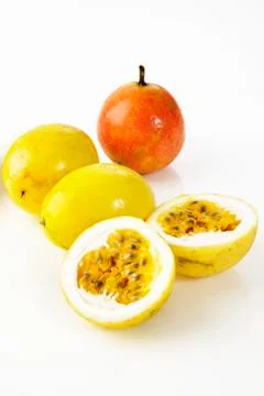 Yellow passion fruit Stock Photos