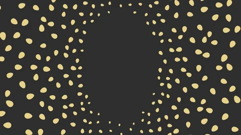 Yellow pastel Easter egg graphic animation isolated on black background Stock Footage 87475409