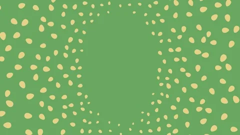 Yellow pastel Easter egg graphic animation isolated on green background Stock Footage 87475418