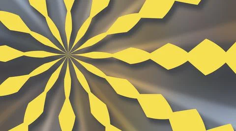 Yellow Pattern Composed of Rhombus Shapes on Shades of Gray Stock Illustration