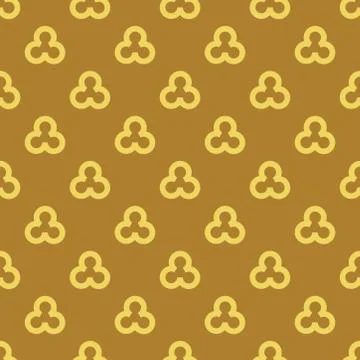Yellow pattern on dark orange seamless background. Stock Illustration