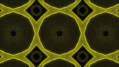 Yellow Pattern gothic design animation motion graphics Stock Footage 155261799