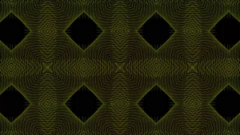 Yellow Pattern gothic design animation motion graphics Stock Footage 155261821