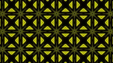 Yellow Pattern gothic design animation motion graphics Stock Footage 155261824