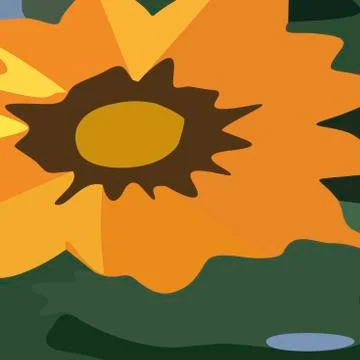 Yellow pattern on a green background Stock Illustration