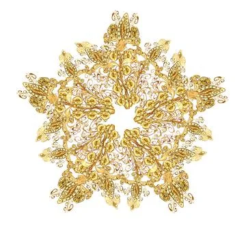 Yellow pattern. Sketh pattern ethnic mandalas, doodle background circles. Vector Illustrazione stock