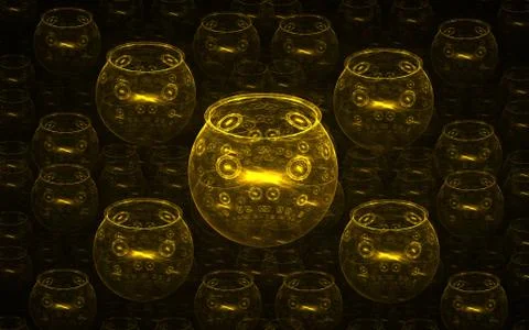 Yellow patterned vase Stock Illustration