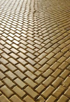 Yellow pavement Stock Photos