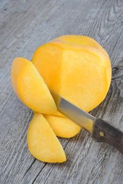 Yellow peach called percoca Stock Photos