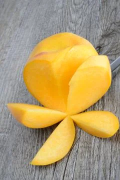 Yellow peach called percoca Stock Photos