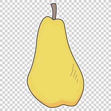 Yellow pear fruit Stock Illustration