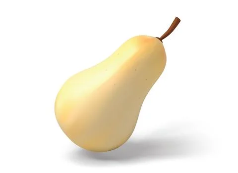 Yellow Pear isolated 3D vector icon Stock Illustration