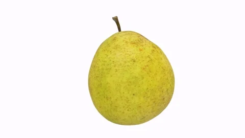 Yellow pear isolated on white background Stock Footage 307308289