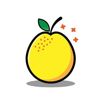 Yellow pear isolated on white background. Stock Illustration