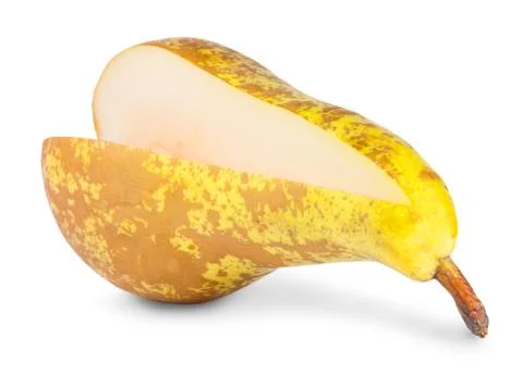 Yellow pear segment without Stock Photos