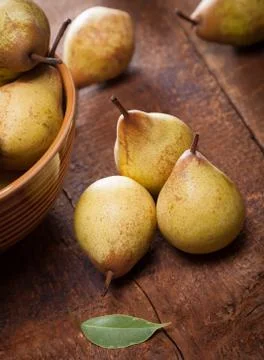 Yellow pears Stock Photos
