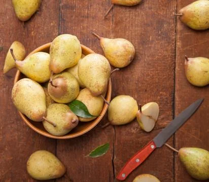Yellow pears Stock Photos