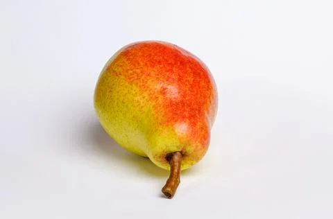 Yellow pears on white background Foto stock