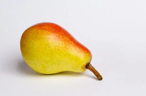 Yellow pears on white background Stock Photos