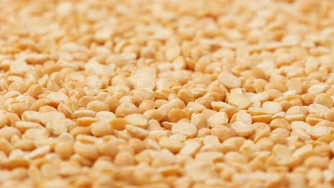 Yellow peas, side view. Protein food. Stock Footage 144685498