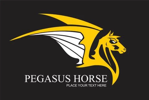 Yellow pegasus Stock Illustration