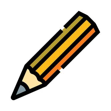 Yellow pencil icon representing creativity and writing tool Illustrazione stock