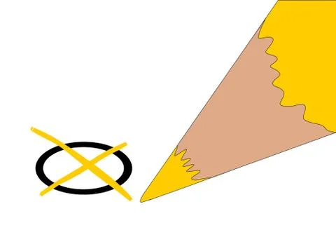 Yellow pencil Stock Illustration