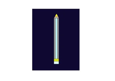 Yellow pencil Stock Illustration