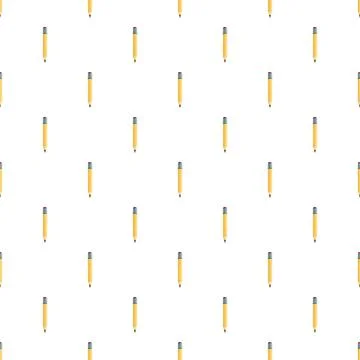Yellow pencil pattern creating educational stationery background Ilustração Stock
