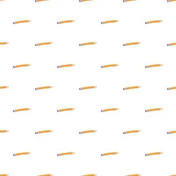 Yellow pencil seamless pattern for education and school design Stock Illustration
