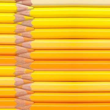 Yellow pencils background Stock Photos