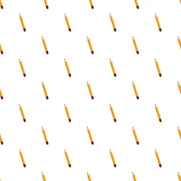 Yellow pencils creating a seamless educational supplies pattern Stock Illustration