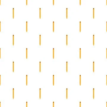 Yellow pencils repeating pattern on white background Stock Illustration