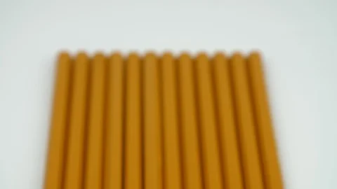 Yellow pencils in a row Stock Footage 88667264