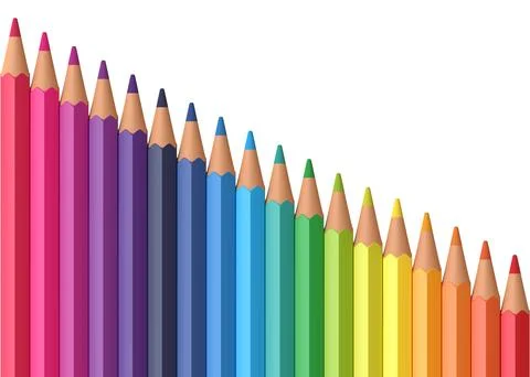 Yellow pencils on technical chart of financial expansion Stock Illustration