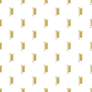 Yellow pennant flags lining up creating a seamless pattern Stock Illustration