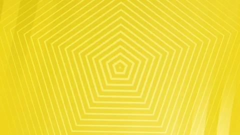 Yellow Pentagonal Lines Pattern Background Loop. Stock Footage 286430439