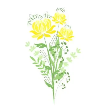 Yellow peonies Illustrazione stock