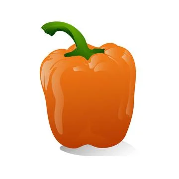Yellow pepper 3D vector illustration Stock Illustration