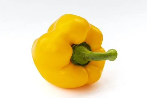 Yellow Pepper Isolated on a White Background Stock Photos