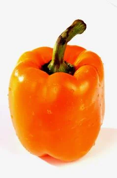 Yellow pepper on a light background Stock Photos