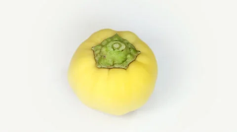 Yellow pepper rotating on white background Stock Footage 35568787