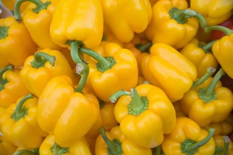 Yellow pepper vegetables Stock Photos